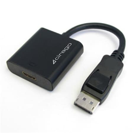 Cirago International CIRAGO DPN1031 Adapter; DP to HDMI; Black DPN1031